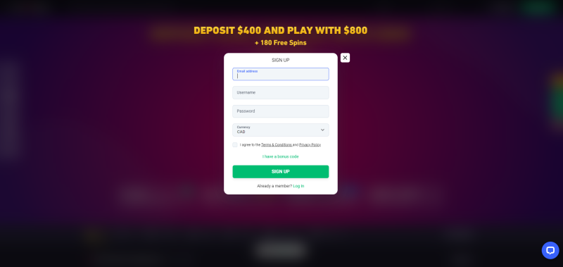 Fill out a simple account creation form.