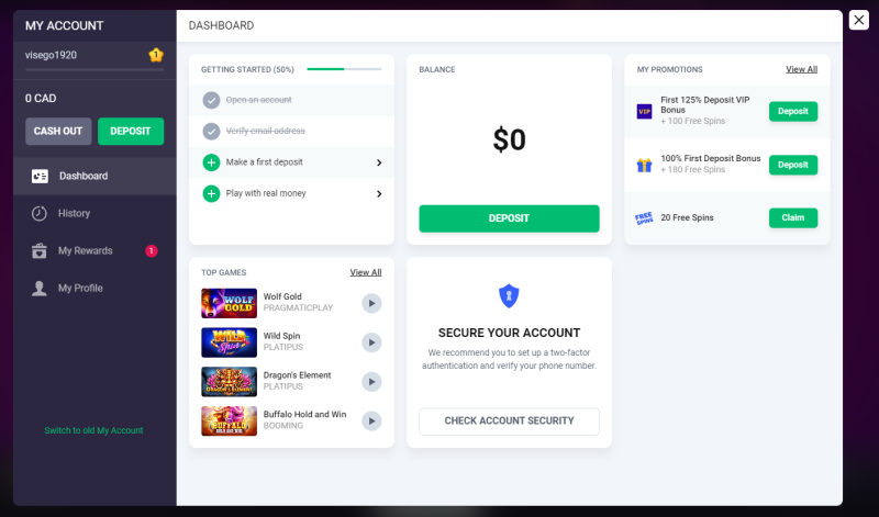 Log in and fill in the empty profile fields.