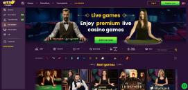 Live croupier games Bizzo Casino