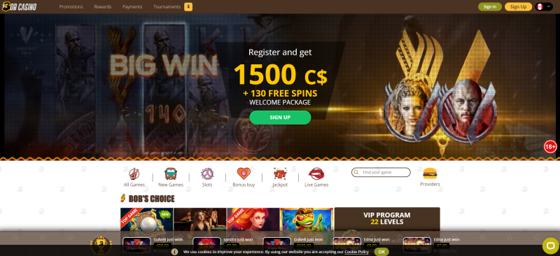 Open the official website of the Bob Casino Open the official website of the Bob Casino by using the special link below