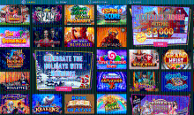A variety of slot machines at Booi Casino