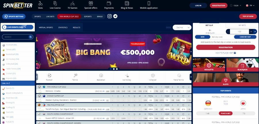 Open the homepage Spinbetter Casino Registration at Spinbetter Casino