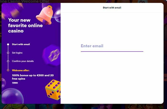Click the "Register" button and fill out the opened form