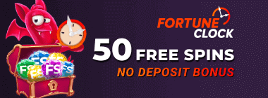 50 free spins at Fortune Clock Casino for sign-up