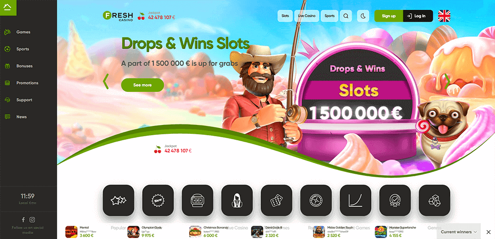 Fresh Casino official site
