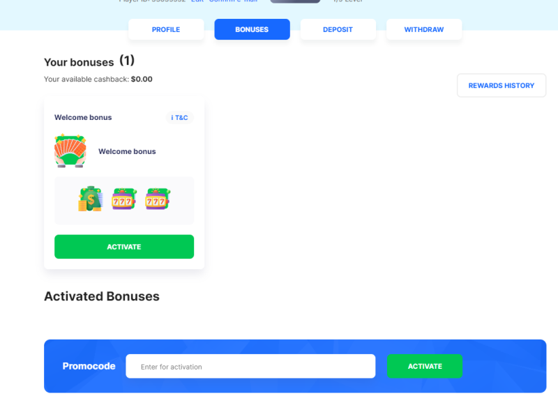 Scan of the promotional slot with notification about free spins Take note that you only have up to three days to use all your bonus spins