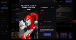 Mirax Casino registration form