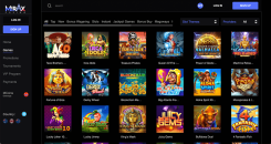The variety of games at Mirax Casino
