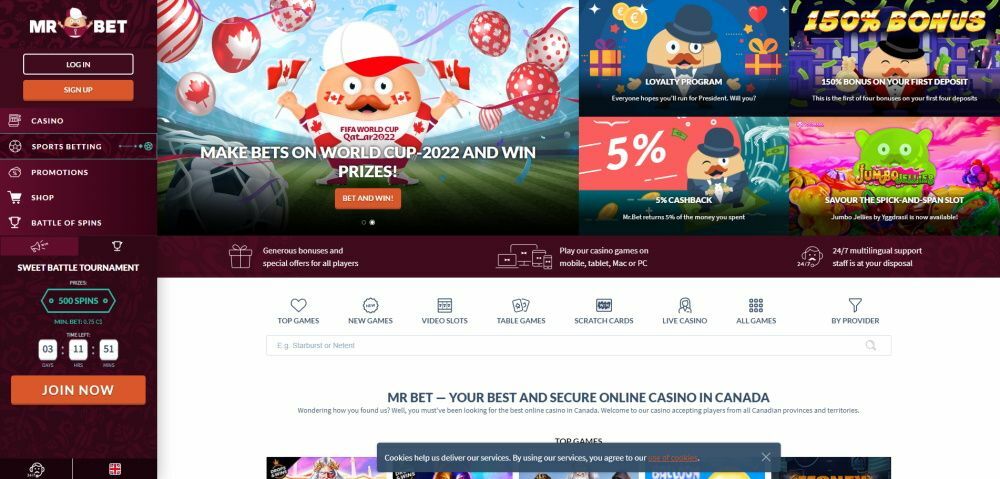 Open the homepage of the official website using our link.