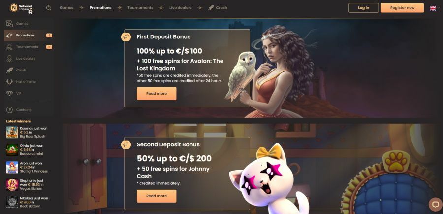 National Casino login and registration