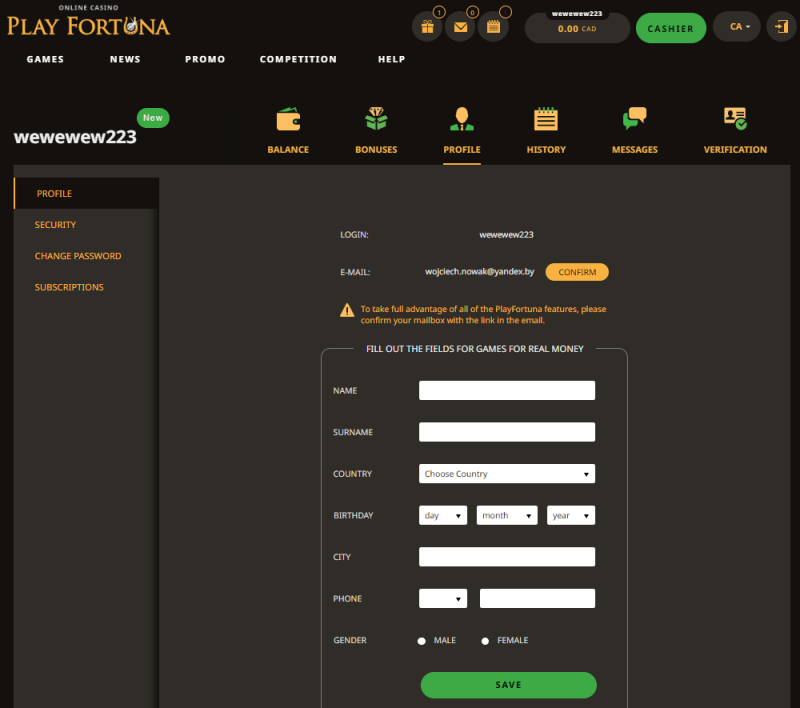 You will receive a confirmation email which you need to accomplish first.