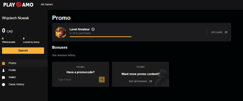 Open your personal account