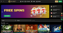 Riobet Casino home page