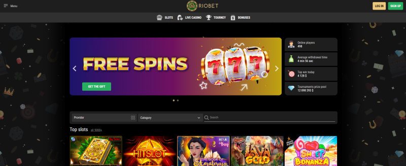 Open the main page of Riobet Casino Open the main page of Riobet Casino by clicking on a special link