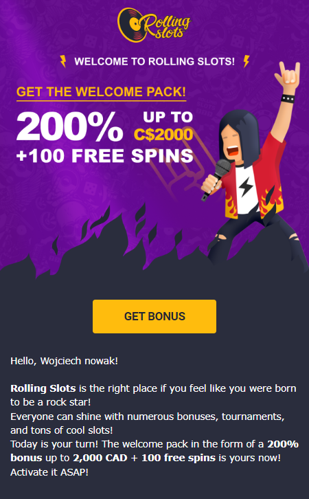 Wait for an online casino email and follow the confirmation letter link to open your personal account