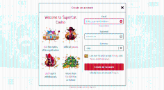 Registration page at Supercat Casino