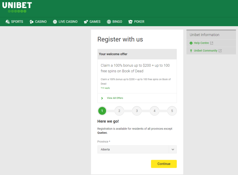 Fill out four short forms by specifying the country of residence, personal data, email, and phone number.