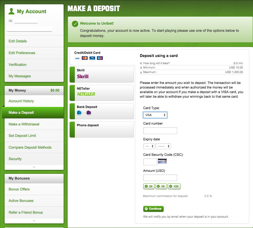 Open your personal account and fill in the empty fields in your profile.