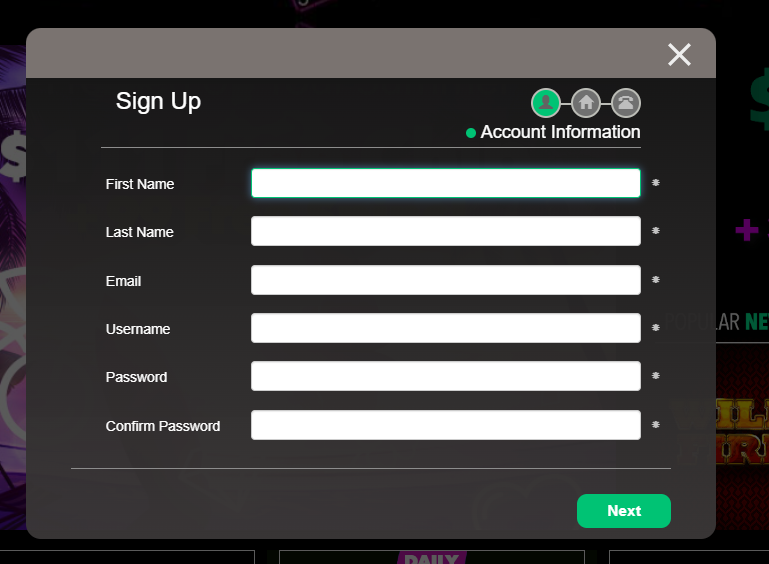 Fill out the registration form. 