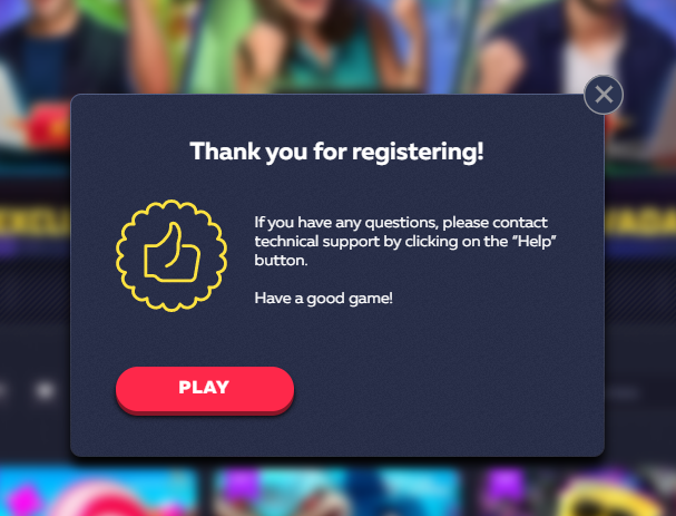 You will see a notification about the successful account creation