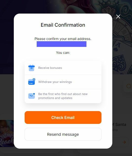 Now, open your email, and find the letter from the operator to open the link.