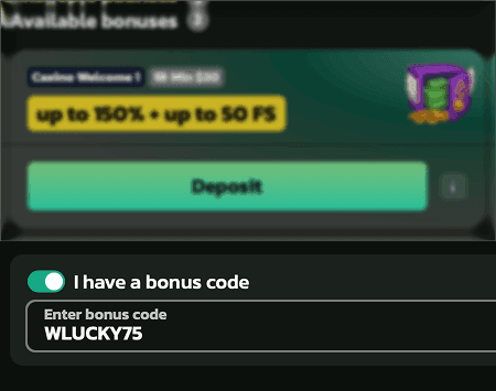 Claim the no deposit bonus